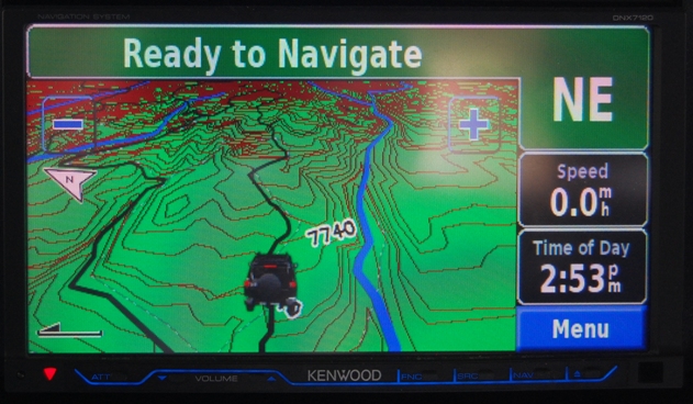 Kenwood 7120 topo maps screenshot